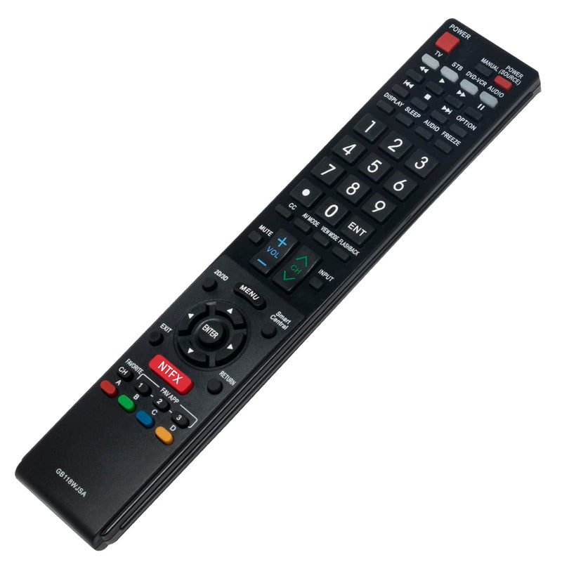 WINFLIKE GB118WJSA Replacement Smart TV Remote Control for Sharp AQUOS TV GB005WJSA GB004WJS GA890WJSA LC60C6600U LC60EQ10U LC60EQ30U LC60LE660U LC70EQ10U LC-70EQ30U LC70SQ17U LC-70SQ17U Sub GB172WJSA - Image 2